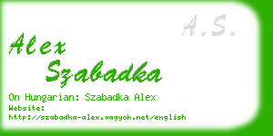 alex szabadka business card